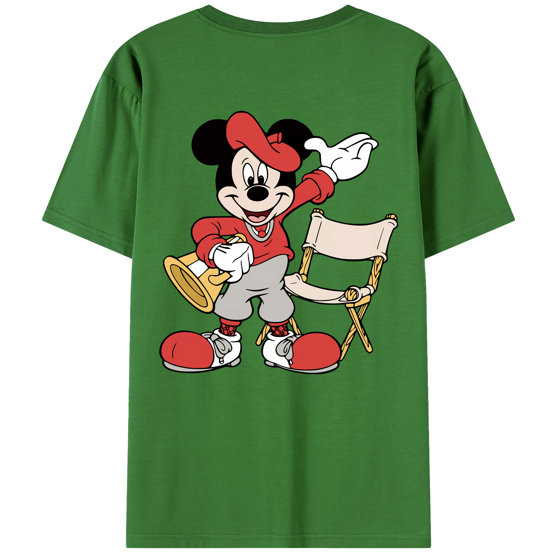 ミッキーマウス Mickey Mouse レディース半袖Tシャツ(バックプリント)